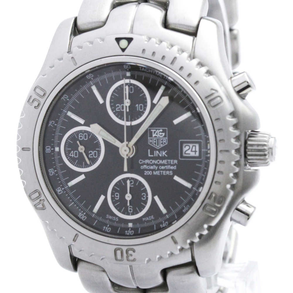 TAG HEUER Link Chronograph Steel Automatic Mens Watch CT5111 Polished